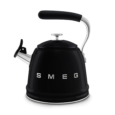 Чайник со свистком 2,3л."Smeg" чёрный 78710 купить