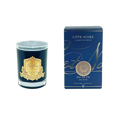 Свеча COTE NOIRE EAU DE VIE 185 гр, черный  стаканчик, золотой декор, ВхШхД  13,5х8х8 см соевый74725 купить