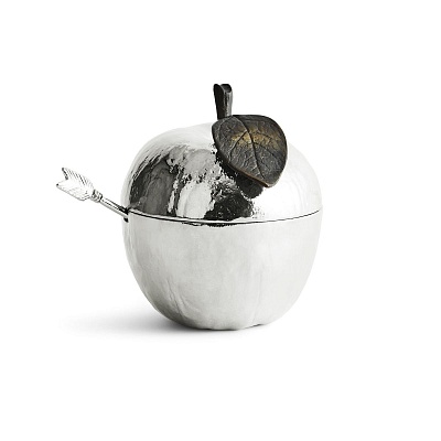 Банка для меда с ложкой 11см."Apple" 76782 купить
